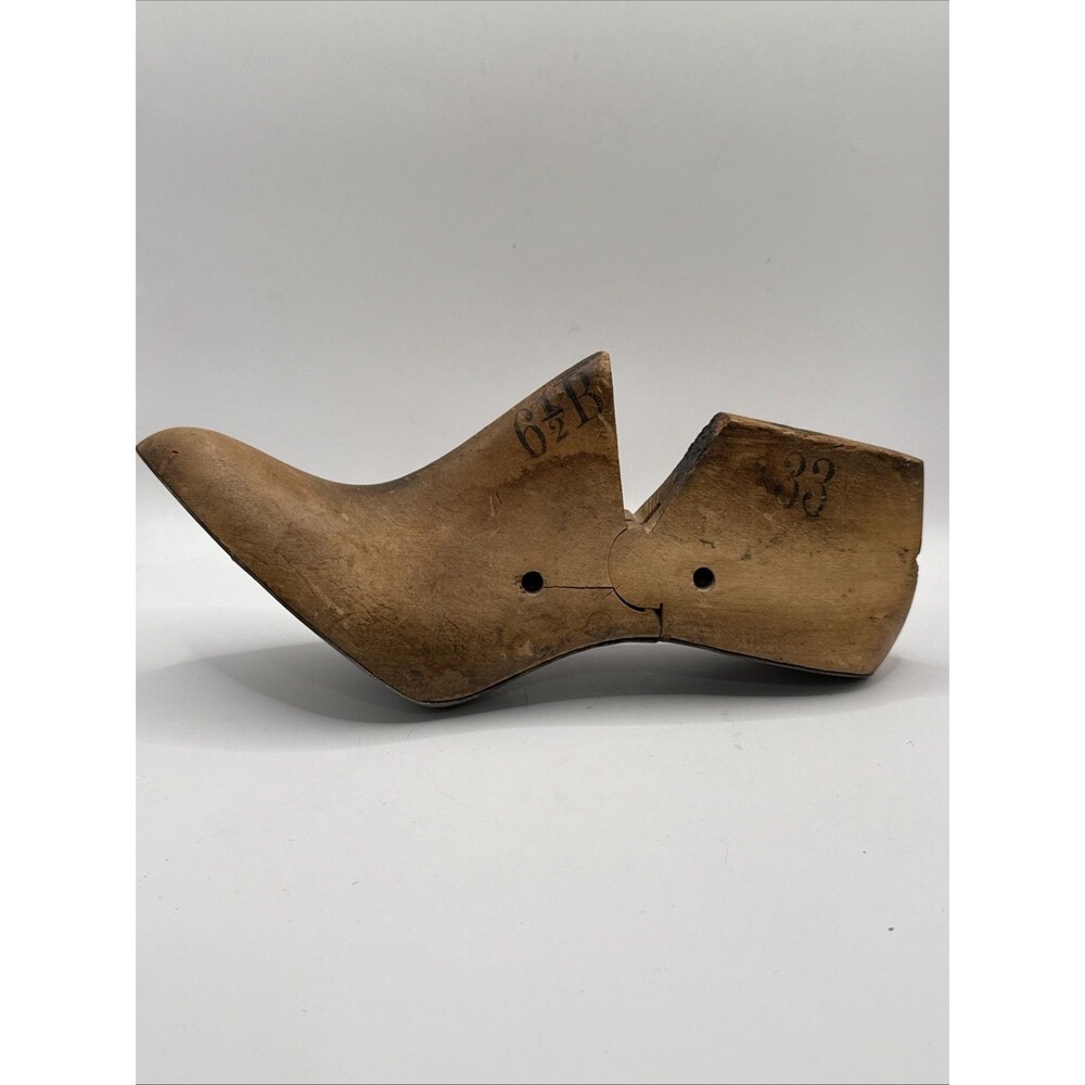 Antique Vintage Wood Cobbler's Repair Shoe Form McNichol & Taylor 8-57 61/2B 33